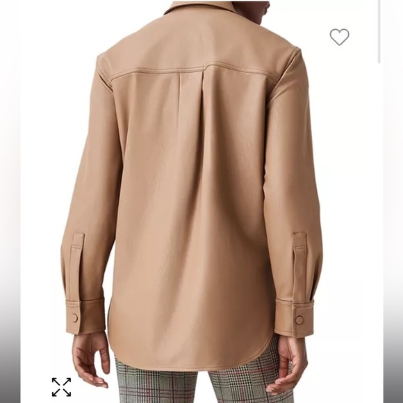 NWT Spanx tan faux leather shacket. Size 1X - Picture 5 of 6